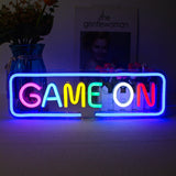 1 x RAW Customer Returns Game On Neon Sign, Game Neon Sign for Wall Decoration, Game On Neon Light Lettering with USB Powered for Game Room, Competition Game, Game Zone, Game Room Multi-Colored  - RRP €32.99