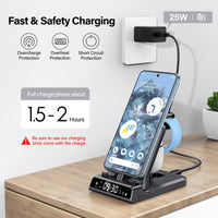 1 x RAW Customer Returns SwanScout 701G2 3 in 1 Charging Station for Google Pixel Watch 3 2, 25W Travel Charger for Google Pixel 9 Pro 9 Pro XL 9 8a 8 8 Pro 7A 7 7 Pro 6 5 4 XL, Pixel Buds Pro 2 Buds - RRP €45.99