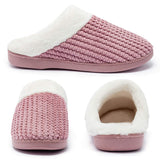 1 x RAW Customer Returns Kuako Winter Slippers Women Plush Warm Slippers Comfortable Home Shoes Non-slip Memory Foam Indoor Outdoor Slippers - RRP €22.88