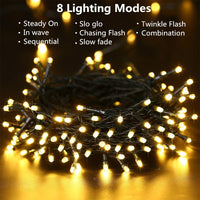 1 x RAW Customer Returns LED light chain 500, 100 m, for indoor outdoor, warm white with transformer, IP44 Christmas lighting various lighting effects - RRP €26.08