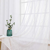 1 x RAW Customer Returns MIULEE Set of 2 Curtains Voile Morocco Curtain Sheer with Eyelets Transparent Look Curtains Eyelet Curtain Living Room Window Curtain Airy Translucent Decorative Curtain for Bedroom 260 x 140cm H x W  - RRP €28.79