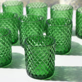 6 x Brand New Vohocandle 12pcs Green Glass Tealight Holders for Wedding Table, Glass Tealight Holders for Baby Shower, Green Glass Tealights for Party and Holiday Table Decoration - RRP €145.14