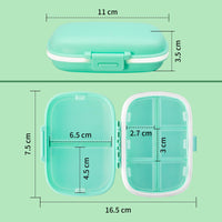 27 x Brand New 2 Pieces Daily Pill Box. Mini Pocket Pill Box. Double Layer 8 Compartment Weekly Pill Box. Travel Pill Box for Daily Storage of Vitamins, Pills White Blue  - RRP €185.76