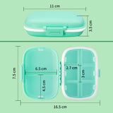 27 x Brand New 2 Pieces Daily Pill Box. Mini Pocket Pill Box. Double Layer 8 Compartment Weekly Pill Box. Travel Pill Box for Daily Storage of Vitamins, Pills White Blue  - RRP €185.76