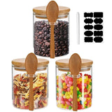 1 x RAW Customer Returns Yalucky Glass Container Storage Jars with Lid Airtight and Spoon Overnight Oats Jars Storage Jars for Food for Coffee Tea Sugar Spices Meal Prep Glass Storage Kitchen - RRP €21.99