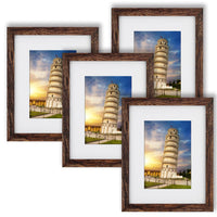 2 x Brand New Nacial Photo Frame 20 x 25cm, Set of 4 Wooden Photo Frames, Brown Design Wall Photo Frames with Acrylic Glass for Photo Collage - RRP €38.4