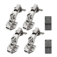 1 x RAW Customer Returns LOOTICH Clip-on 165 degree inboard stop 35mm soft close hinges with damping cup hinge standard hinges with automatic closing for kitchen cabinet wardrobe cupboard door furniture 4 pieces - RRP €21.19