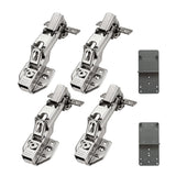 1 x RAW Customer Returns LOOTICH Clip-on 165 degree inboard stop 35mm soft close hinges with damping cup hinge standard hinges with automatic closing for kitchen cabinet wardrobe cupboard door furniture 4 pieces - RRP €22.02