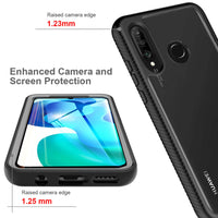 1 x RAW Customer Returns For Huawei P30 Lite Case, Cell Phone Case for Huawei P30 Lite, Shockproof Case 360 Degree All-round Protection Protective Case TPU Case with Built-in Screen Protector Robust Bumper Outdoor Cover Black Gray  - RRP €18.14