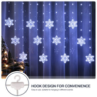 1 x RAW Customer Returns BLOOMWIN Snowflake Curtain Lights Cold White 3m, USB Christmas Lights Window Mood Lights Window Lighting Indoor Fairy Lights Curtain for Bedroom Winter Christmas Decoration - RRP €24.99