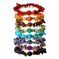 1 x RAW Customer Returns MILAKOO Gemstone Bracelet Women Natural 7 Chakra Bracelet Healing Bracelet Energy Bracelet 8 Pieces - RRP €21.99