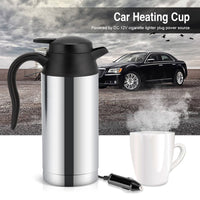 1 x RAW Customer Returns Electric Kettle for Car, MAGT 12V 750ml Stainless Steel Kettle for Electric Car Coffee Mug Travel Water Bottle Ideal for Hot Water Coffee - RRP €36.29