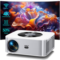 1 x RAW Customer Returns  Autofocus Keystone Correction Projector, Full HD 1080P 18000 Lumens WiFi Bluetooth 4K Projector Supported with Touchscreen, 50 Zoom, Home Theater Projector, Compatible with Fire Stick - RRP €129.99