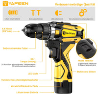 1 x RAW Customer Returns Cordless screwdriver 12V cordless drill driver, 30Nm torque 2x2000mAh lithium battery, 2-speed, 20 1 torque levels 3 8 inch drill chuck, 28pcs accessories HSS 6542 drill, drilling walls, wood, metals, concrete - RRP €49.3