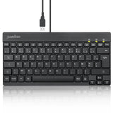 1 x RAW Customer Returns Perixx PERIBOARD-426 Mini Keyboard with USB cable, French AZERTY, Black - RRP €19.99