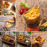 1 x RAW Customer Returns TOKINCEN Pack of 8 frying baskets, small serving baskets, stainless steel for fries, mini fries basket, fries basket, fryer basket, frying basket for serving fries, prawns, onion rings - RRP €18.68