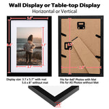 1 x RAW Customer Returns Egofine A5 picture frame set of 4, wooden frame with acrylic glass, composite wood picture frame for table and wall mounting, black - RRP €20.16