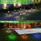 1 x RAW Customer Returns N NORA TWIPS Solar Lights Garden, IP55 Waterproof Decorative Light for Garden Lawn Walkway Balcony Landscape, Solar Path Light with 2700K-3000K Warm White Light and Color Changing Pack of 8  - RRP €20.16