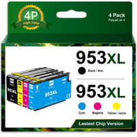 1 x RAW Customer Returns 953XL NEW CHIP printer cartridges Compatible for HP 953 XL cartridges 953XL multipack for HP Officejet Pro 8710 8715 8740 8720 8718 7730 8728 8719 7740 7720 8730 8725 8210 8218 printer, pack of 4 - RRP €21.6