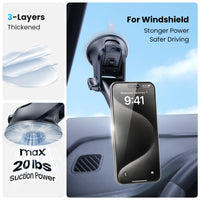 1 x RAW Customer Returns APPS2Car Magnet Holder Car, Universal Dashboard Windshield Industrial Strength Suction Cup Mobile Phone Holder with Adjustable Telescopic Arm, 6 Strong Magnets, for All Mobile Phones - RRP €18.14