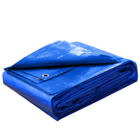 11 x Brand New STARPYNG Tarpaulin Cover Waterproof, 100g m Heavy Duty Poly Tarpaulin Cover Suitable for Reinforced Edges of Roofs, Camping, Patios, Swimming Pools Blue, 8 x10 2.4x3M  - RRP €142.89