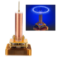 1 x RAW Customer Returns Geekstyl Musical Tesla Coil Attachment, Brass Musical Coils, Golden Experiment Module with Light, Coils, Manual Tools, CPU Cooler Base, 100-240V EU Plug  - RRP €62.91