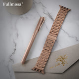 1 x RAW Customer Returns Fullmosa Compatible with Apple Watch SE Strap 40mm 41mm 38mm Women Men, Metal Bracelet Stainless Steel Bands for SE Series 9 8 7 6 5 4 3 2 1 iwatch Bracelets Rose Gold - RRP €26.99