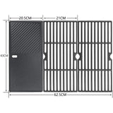 1 x RAW Customer Returns GFTIME 43 x 63cm cast iron grill grate and grill plate for Enders Boston 3, Enders Monroe Pro 3, Charbroil, Barbecook Siesta 310, Broil King Sovereign, Landmann Triton 3 4, cast iron grill spare parts - RRP €75.99