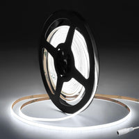 1 x RAW Customer Returns Tayire COB LED Strip 6500K, DC12V Neon Cuttable LED Strip 5m 480LEDs M, 2.7mm Bendable LED Tape High Brightness LED Light Strip for Bedroom FPV Room Decoration Power Supply Not Included  - RRP €20.99