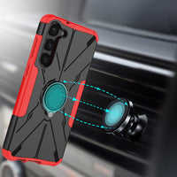 1 x Brand New LiuShan Case for Samsung Galaxy S23 Plus, Shockproof Protective Case with 360 Rotation Ring TPU Bumper Armor Protection Case for Samsung Galaxy S23 Plus, Red - RRP €12.98