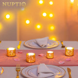 1 x RAW Customer Returns NUPTIO Gold Tealight Holder Glass Tealight Glasses - 12 Pieces Small Tealight Wedding Lantern Floating Candles Tealight Glass Candle Holder Glasses Votive Candle Holder Christmas Decoration 4cm 5cm Height - RRP €18.13