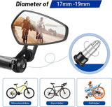 1 x RAW Customer Returns 2 pieces bicycle mirror HD 360 rotatable bicycle rear view mirror bicycle mirror for handlebar mirror 17-19 mm, bicycle rear view mirror for bicycle, mountain bike - RRP €15.89