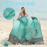 1 x RAW Customer Returns ISOPHO Picnic Blanket 243x274cm Beach Blanket Waterproof Beach Mat 4 Fixing Corners Sand-Free Beach Blanket Picnic for Beach, Camping Green, 243 x 274cm  - RRP €29.99