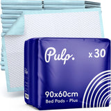 1 x RAW Customer Returns 30 x Pulp Profi disposable incontinence pad for beds, 90 x 60 cm, absorbent Waterproof bed pad for mattress, sofa, chair, children, adults, seniors, as a baby - RRP €25.2