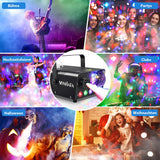 1 x RAW Customer Returns Fog machine, 600W mini fog machine with disco ball light and RGB LEDs for parties, birthdays, Halloween, disco, DJ stage effect - RRP €55.95