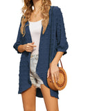 1 x RAW Customer Returns Hotouch Beach Dress Women Kimono Knitted Cardigan Bikini Cover Up Beach Poncho Pareos Summer Dress Navy Blue S - RRP €22.62