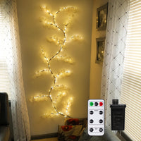 1 x RAW Customer Returns Willow Vine with Remote Control, 7.8ft Lighted Cherry Blossom Willow Vine, 150 LEDs Floral Spring Garland Lights, Artificial Plants Tree Vine Lights for Walls Bedroom Living Room Decor - RRP €37.3