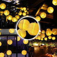 1 x RAW Customer Returns iShabao Solar Fairy Lights Outdoor, 8M 40 LED Lanterns Outdoor Waterproof, 2 Modes, Lantern Fairy Lights for Garden, Balcony, Wedding, Fence, Party Decoration Warm White  - RRP €10.07