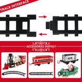 1 x RAW Customer Returns deAO Children s Toy Train Set with Spotlight, Smoke Effect, 4 Cars and Tracks for ChristmasClassic Train Set with Christmas Theme - Great Accessory for Children and Christmas Decoration - RRP €35.28