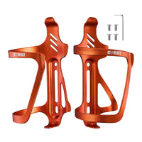 1 x RAW Customer Returns Corki Cycles Bicycle Bottle Cage, Right and Left Slide-Entry Bicycle Water Bottle Holder for Road Bike, MTB, Gravel Bike and E-Bike, Aluminum, Orange, 2Pack Set - RRP €19.15