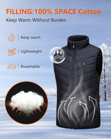 1 x RAW Customer Returns Aunus Heated Vest Heated Jacket Electric for Men Women, Heated Vest USB with 9 Heating Zones, Heated Vest Men Women with 3 Temperature Levels, Black XL - RRP €52.73