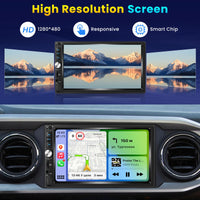 1 x RAW Customer Returns Inefala Radio Car 2 DIN Carplay with 7 Inch Touchscreen Car Radio Bluetooth with Android Auto CarPlay Mirror Link FM TF USB AUX SWC Microphone Rear View Camera Remote Control - RRP €86.99