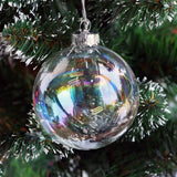 1 x RAW Customer Returns Warmiehomy 5 X Christmas Tree Baubles Iridescent Glass Fillable Ornaments Ball for Christmas Party Birthday Wedding Decorations 10 cm - RRP €26.71