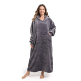 1 x Brand New FUSSEDA Oversized Wearable Blanket Sweatshirt, Super Thick Warm Sherpa Fleece Blanket Hoodie with Pockets and Sleeves for Adults and Kids - RRP €45.99