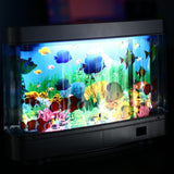 1 x RAW Customer Returns Milageto Aquarium Mood Lamp, LED Night Light Fish Aquarium Decorative Lamp Views Movable Room Decoration for Office Home Indoor Holiday 1 - RRP €31.25