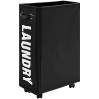 1 x RAW Customer Returns DOKEHOM 25-Inches Laundry Baskets with Wheels, Foldable Laundry Bag, Folding Large Capacity Laundry Baskets Black, M  - RRP €25.0