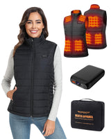 1 x RAW Customer Returns Topdot Heated Vest Women with Power Bank 7.4V 16000mAh, 8 Heating Zones, Heating Vest with 3 Temperature Levels, Lightweight Electric Heated Vest for Cycling, Camping Outdoor Work - RRP €90.47