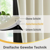 5 x Brand New Treatmentex set of 2 opaque curtains with ruffle tape, thermal curtain, cold protection, blackout curtain, grey curtains, heat-insulating for bedroom, living room, 245 x 140 cm H x W  - RRP €156.25