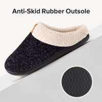 2 x Brand New ULTRAIDAS slippers warm plush slippers for women, soft and comfortable slippers, memory foam, indoor and outdoor, purple-38 39 EU - RRP €49.98