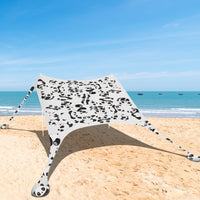 1 x RAW Customer Returns Night Cat Beach Tent Sun Shade Sail UPF 50 UV Protection with Sand Anchor Aluminum Poles for Beach Park Backyard - RRP €109.99